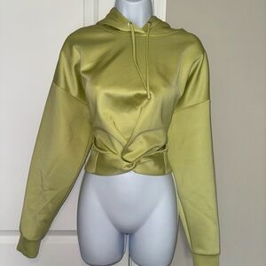 Marciano Lime Green Satin Hoodie
